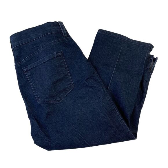 NYDJ Lift & Tuck Rhinestone Stretch Denim Capri - Women’s 6 - Picture 1 of 8